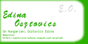 edina osztovics business card